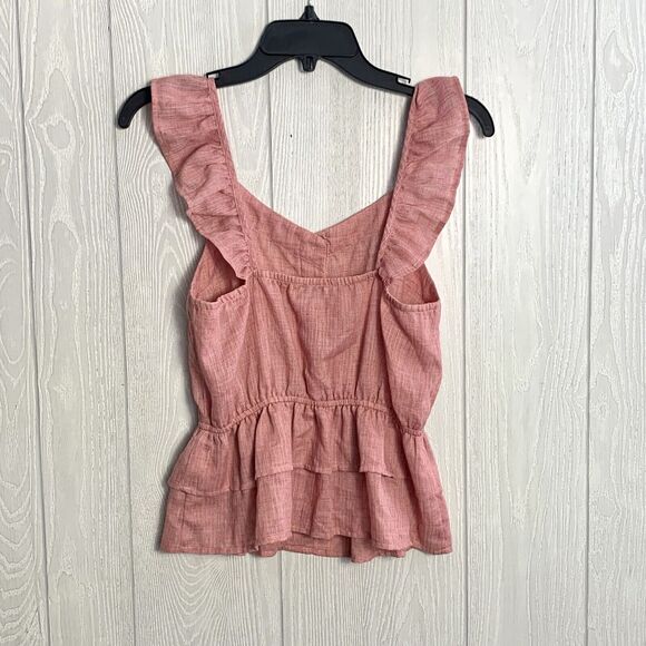 Madison & Berkeley Red Ruffle Sleeveless Top Small NWOT - Picture 4 of 5